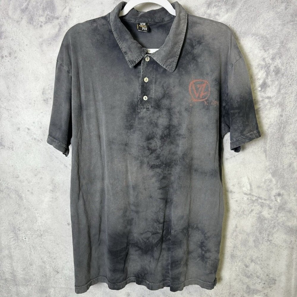 Von Zipper Polo Shirt Mens Large L Short Sleeve Collared Y2K USA